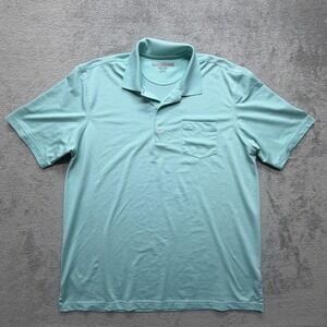 Greg Norman Polo Shirt Mens XL Teal‎ Play Dry Golf Pocket Performance Casual
